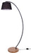 Canarm - IFL2281B62BKW - One Light Floor Lamp - Elan - Matte Black & Real Wood