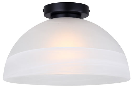 Marek One Light Flush Mount Matte Black