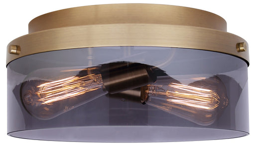 Nina Two Light Flush Mount Gold