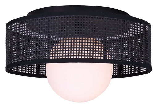 Thane One Light Flush Mount Matte Black