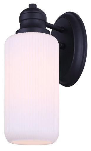 Vega One Light Outdoor Wall Lantern Sand Black