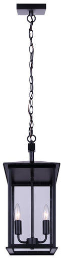 Rossland Two Light Outdoor Pendant Matte Black