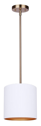 Rexton One Light Pendant Gold And Matte White