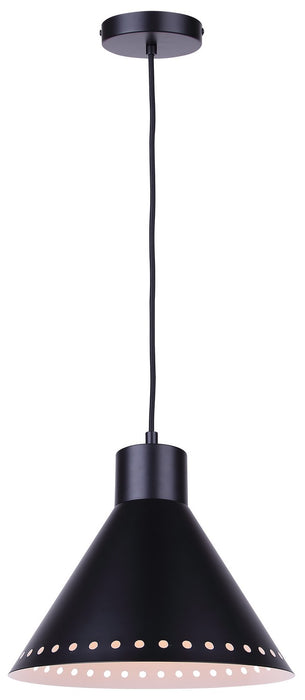Canarm - IPL1237A01BK - One Light Pendant - Albie - Matte Black