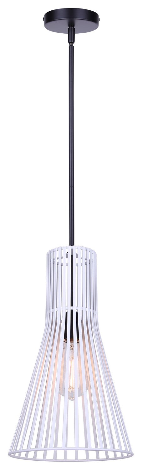 Canarm - IPL1238A01BW - One Light Pendant - Elim - Matte Black And White