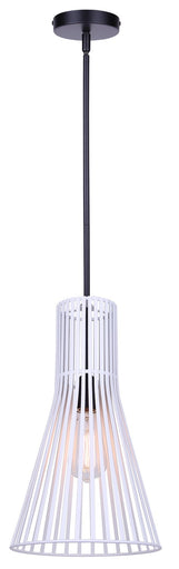Elim One Light Pendant Matte Black And White