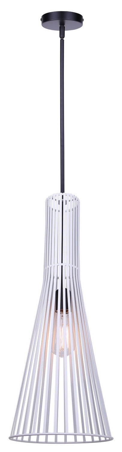 Canarm - IPL1238A01BW24 - One Light Pendant - Elim - Matte Black And White