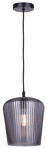 Leandro One Light Pendant Matte Black
