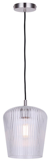 Leandro One Light Pendant Brushed Nickel