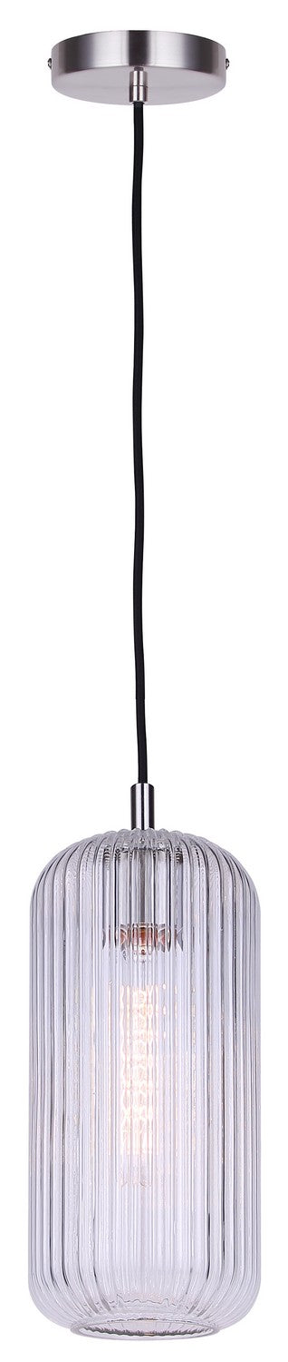 Canarm - IPL1250A01BN-CR - One Light Pendant - Malek - Brushed Nickel