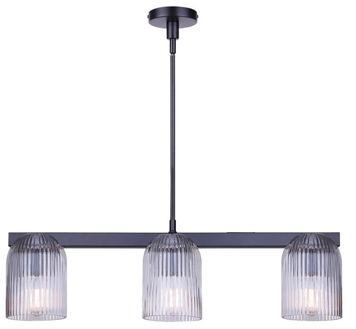 Renzo Three Light Chandelier Matte Black