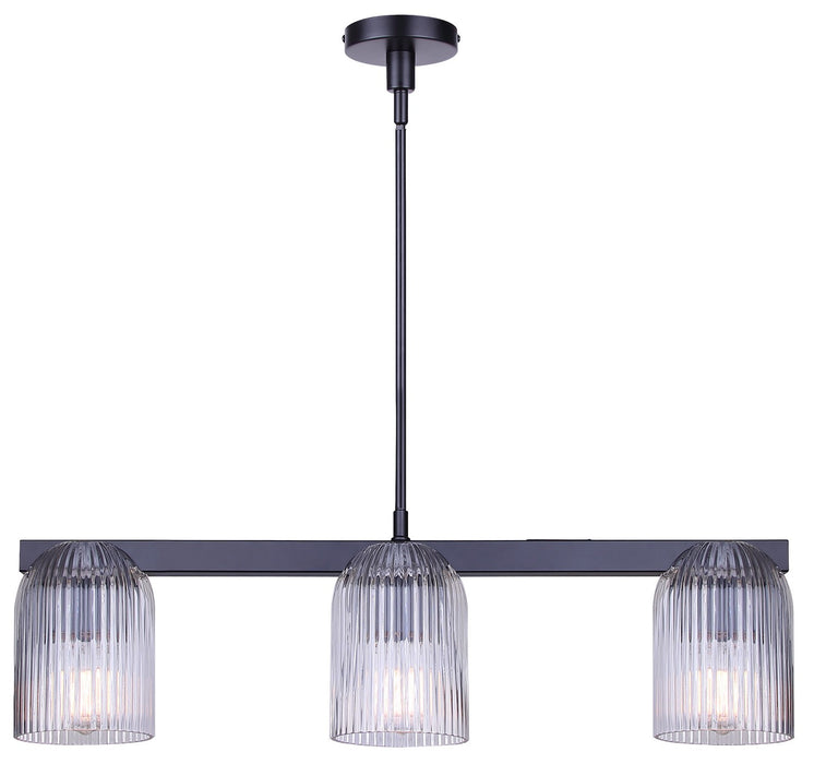 Canarm - ICH1243A03BK - Three Light Chandelier - Renzo - Matte Black