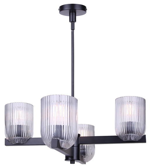 Canarm - ICH1243A04BK - Four Light Chandelier - Renzo - Matte Black