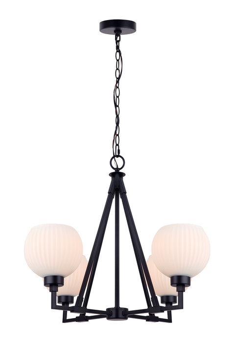 Canarm - ICH2257B04BK - Four Light Chandelier - Nella - Matte Black