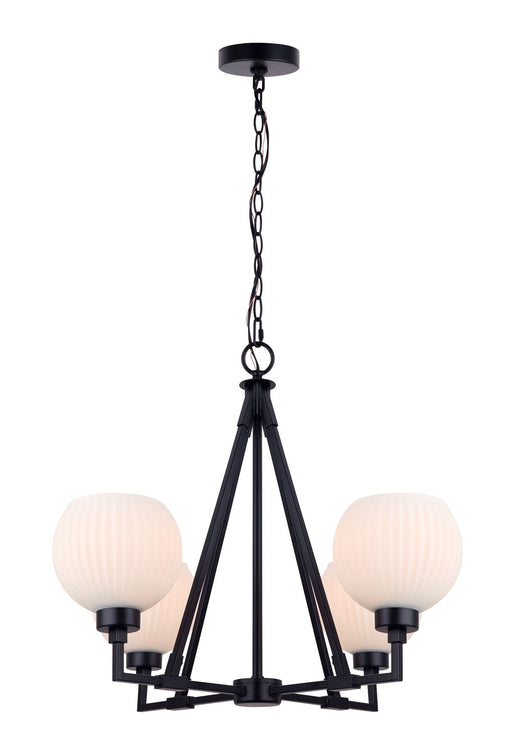 Canarm - ICH2257B04BK - Four Light Chandelier - Nella - Matte Black