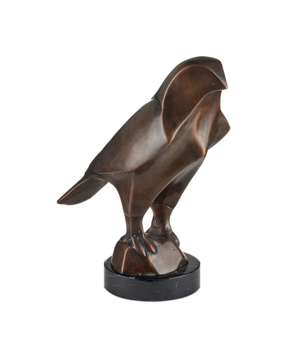 Horus Bird Sculpture Dark Brown