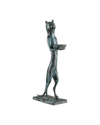Bastet Cat Sculpture Green Granite