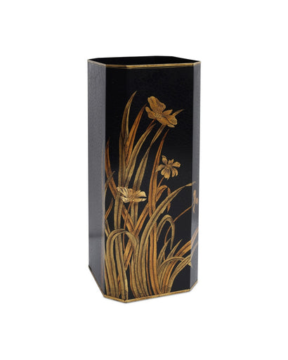 Glasshouse Umbrella Stand Black/Gold
