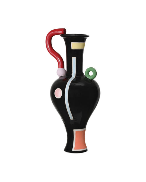 Currey and Company - 1200-1093 - Vase - Fauvist - Black/Green/Red/Yellow/Orange