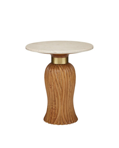 Tassel Accent Table Morel Brown/Natural/Brushed Brass