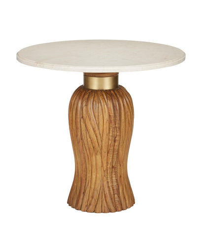 Tassel Entry Table Morel Brown/Natural/Brushed Brass