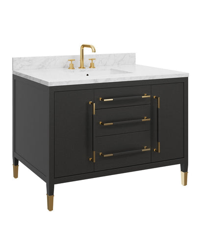 Verona Vanity with Rectangular Undermount Sink Black/Natural/White/Champagne