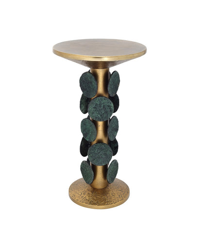 Nasturtium Accent Table Antique Brass/Patina Brass