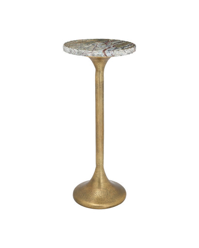 Wilderness Drinks Table Antique Brass/Natural