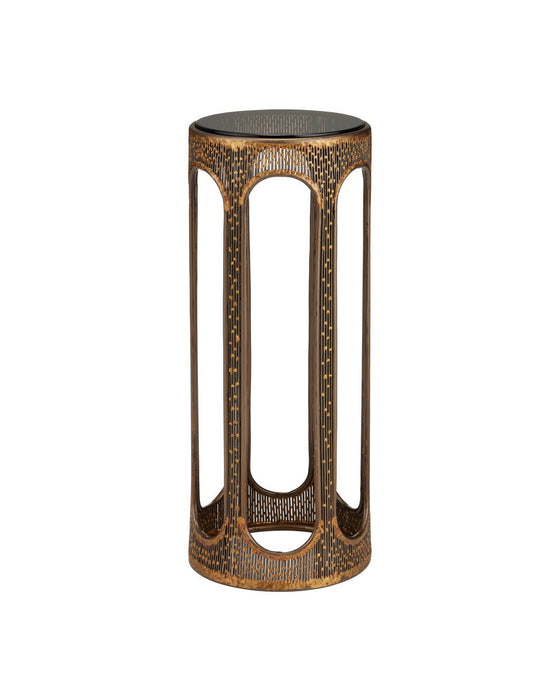 Currey and Company - 4000-0251 - Accent Table - Capella - Coffee Bronze/Smoke