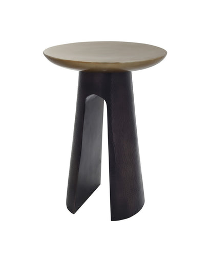 Pince Accent Table Black Nickel/Antique Brass