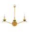 Currey and Company - 5000-0288 - Three Light Wall Sconce - Flannery - Contemporary Gold Leaf/Green