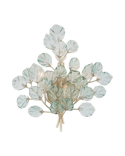 Baobab Three Light Wall Sconce Clear/Contemporary Silver Leaf/Contemporary Silver