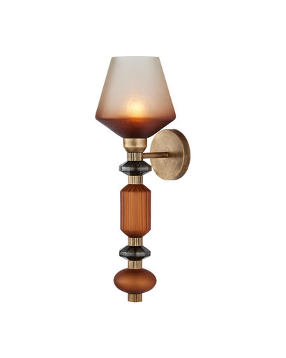 Mandeville One Light Wall Sconce Butter Rum Sandbar/Matte Ombre/Deep Gray/Antique Gold
