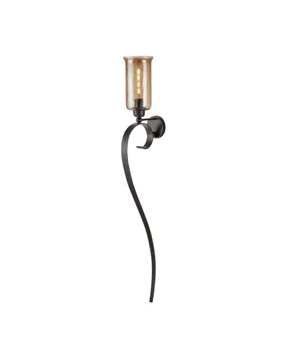 Wemyss One Light Wall Sconce Gilded Oak/Smoke