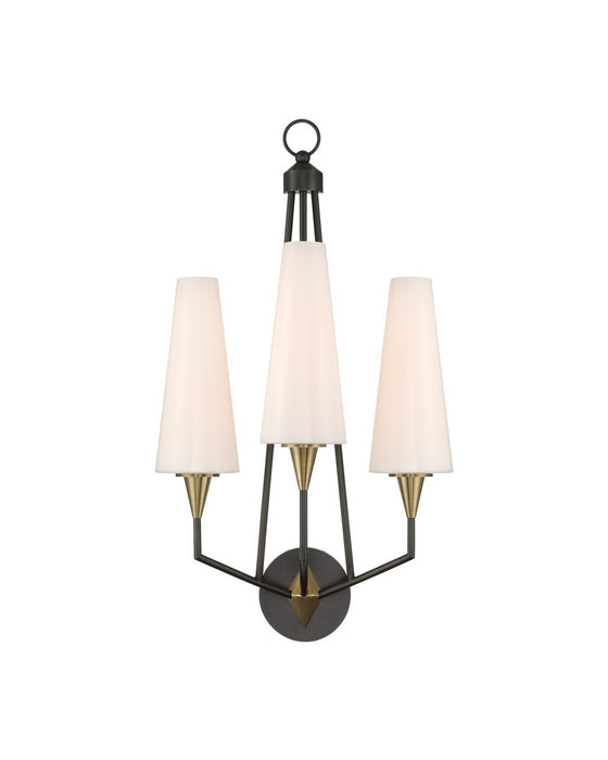 Currey and Company - 5000-0303 - LED Wall Sconce - Hennin - Polished Antique Brass/Oil Rubbed Bronze