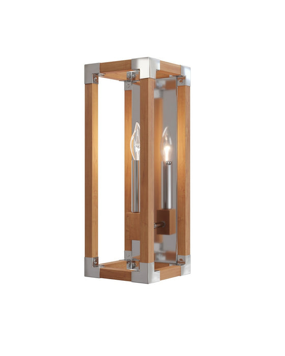 Currey and Company - 5800-0075 - One Light Wall Sconce - Boyd - Natural/Polished Nickel