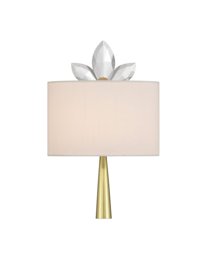 Trillium One Light Wall Sconce Clear/Brass