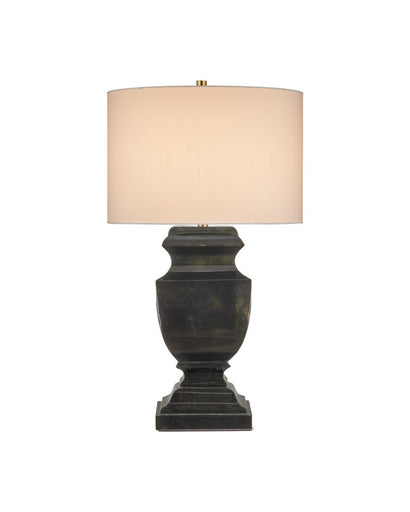 Balustrade One Light Table Lamp Distressed Light Black