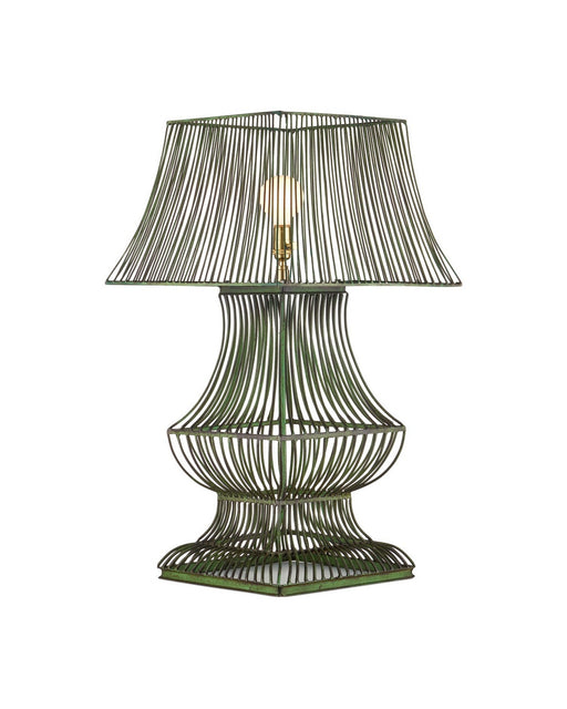 Currey and Company - 6000-1062 - One Light Table Lamp - Tuteurs - Distressed Green