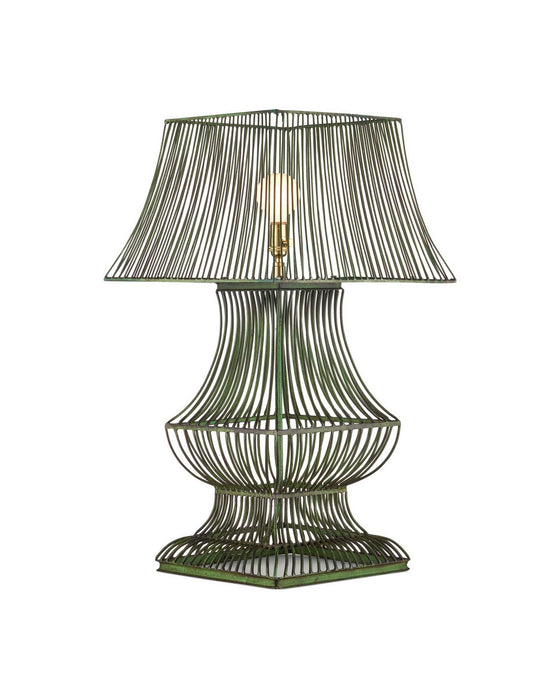 Currey and Company - 6000-1062 - One Light Table Lamp - Tuteurs - Distressed Green