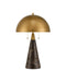 Currey and Company - 6000-1065 - Two Light Desk Lamp - Edith - Coffee Brown/Antique Brass