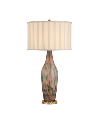 Brielle One Light Table Lamp Pale Pink/Green/Brown/Gold Leaf