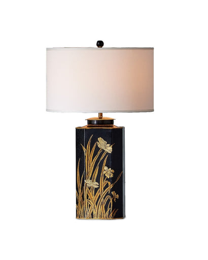Glasshouse One Light Table Lamp Black/Gold