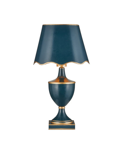 Travelogue LED Table Lamp Navy/Gold