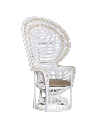 Emanuelle Armchair White/Natural