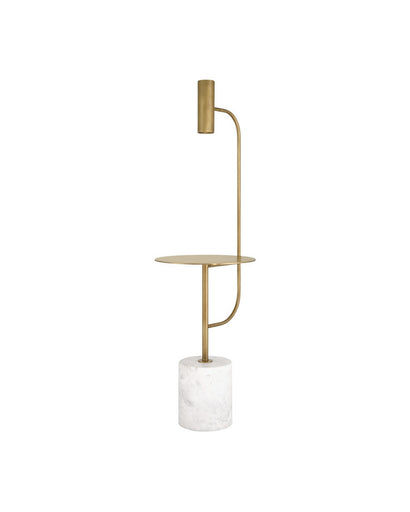 Eastlin LED Floor Lamp Antique Brass/White