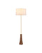 Currey and Company - 8000-0175 - One Light Floor Lamp - Lathe - Natural/Brushed Brass