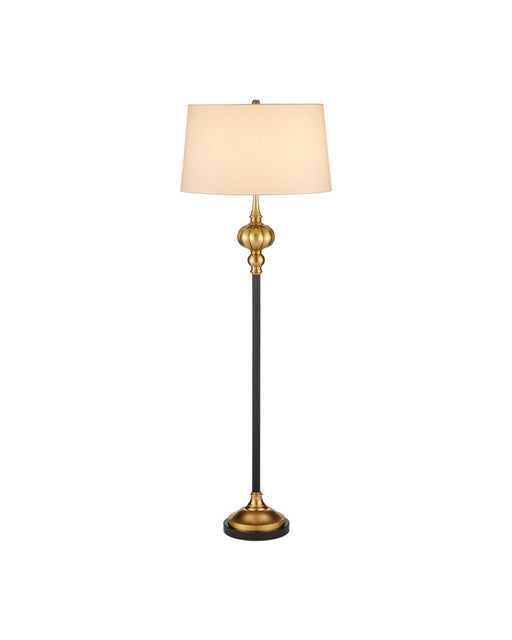 Currey and Company - 8000-0176 - One Light Floor Lamp - Haines - Bronze/Vintage Brass