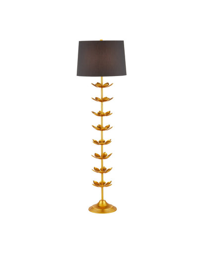 Awakening One Light Floor Lamp Gold Leaf
