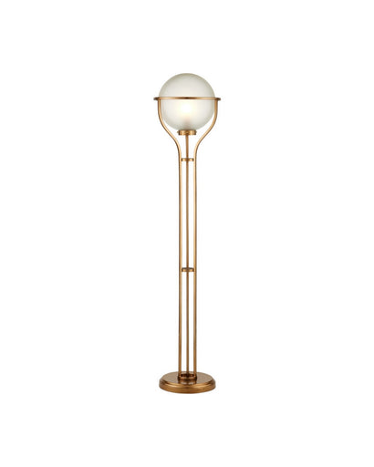 Metropolis One Light Floor Lamp Metallic Champagne/Frosted